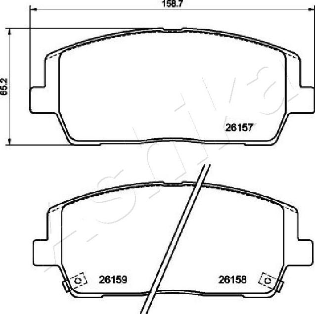 Ashika 50-0H-H30 - Гальмівні колодки, дискові гальма autozip.com.ua