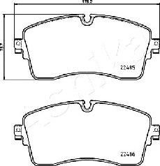 Ashika 50-0L-L14 - Гальмівні колодки, дискові гальма autozip.com.ua