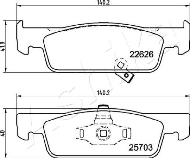 Ashika 50-0M-M01 - Гальмівні колодки, дискові гальма autozip.com.ua