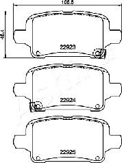 Ashika 51-00-0406 - Гальмівні колодки, дискові гальма autozip.com.ua