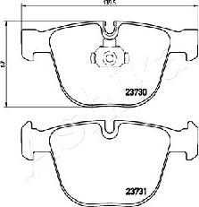 Ashika 51-00-0109 - Гальмівні колодки, дискові гальма autozip.com.ua