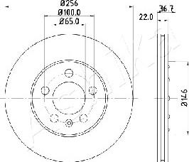 Ashika 61-00-0904 - Гальмівний диск autozip.com.ua