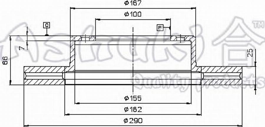 Ashuki 0990-5702 - Гальмівний диск autozip.com.ua