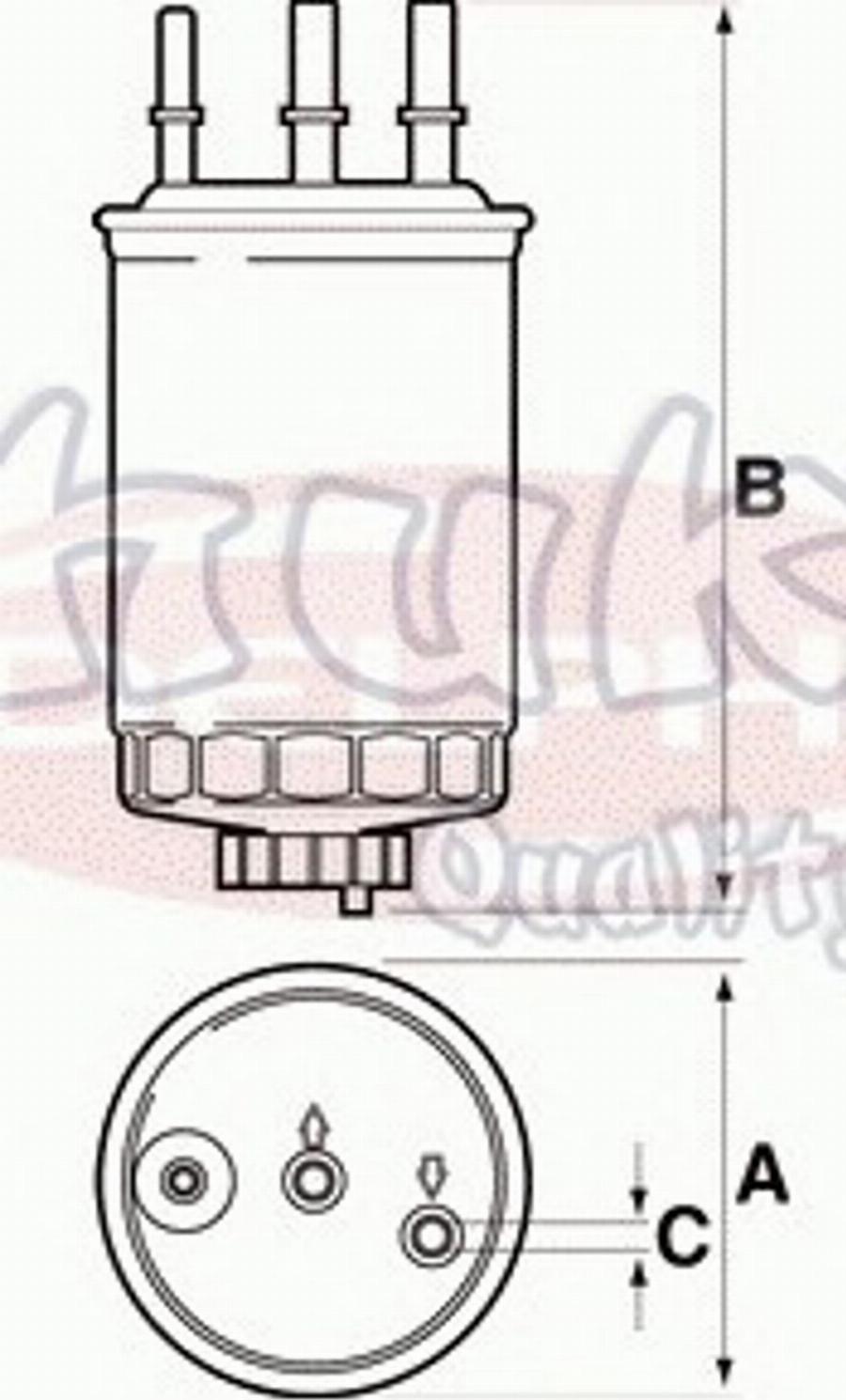 Ashuki 0399-3040 - Паливний фільтр autozip.com.ua