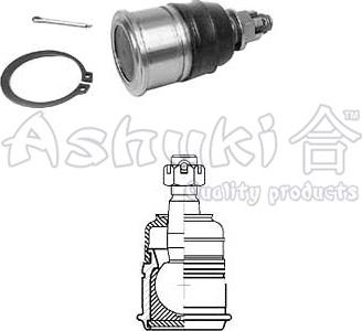 Ashuki 1458-2004 - Шарова опора, несучий / направляючий шарнір autozip.com.ua