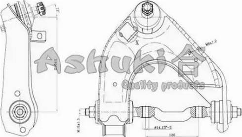 Ashuki 1479-7005 - Важіль незалежної підвіски колеса autozip.com.ua