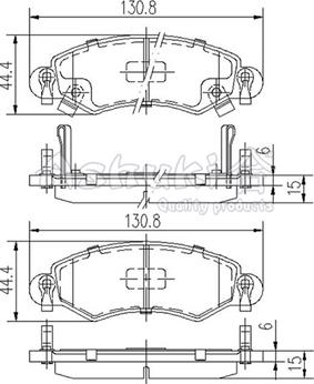 Ashuki 1080-5208 - Гальмівні колодки, дискові гальма autozip.com.ua