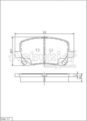 Ashuki 1080-6902 - Гальмівні колодки, дискові гальма autozip.com.ua