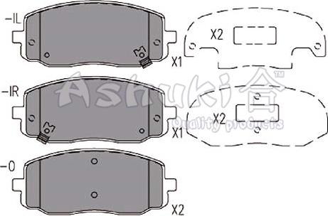 Ashuki 1080-3230 - Гальмівні колодки, дискові гальма autozip.com.ua