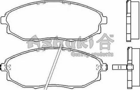 Ashuki 1080-2190 - Гальмівні колодки, дискові гальма autozip.com.ua