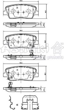 Ashuki 1083-2130 - Гальмівні колодки, дискові гальма autozip.com.ua