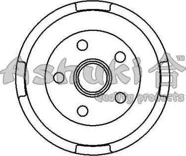 Ashuki 1020-8003 - Гальмівний барабан autozip.com.ua