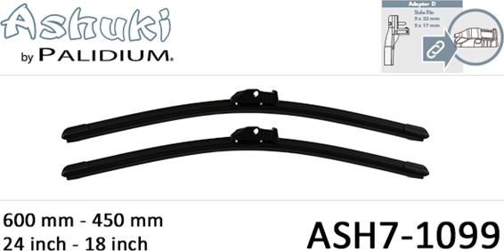 Ashuki ASH7-1099 - Щітка склоочисника autozip.com.ua
