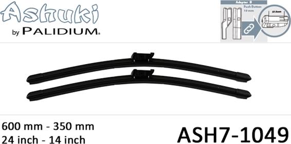 Ashuki ASH7-1049 - Щітка склоочисника autozip.com.ua