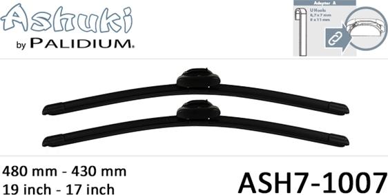 Ashuki ASH7-1007 - Щітка склоочисника autozip.com.ua