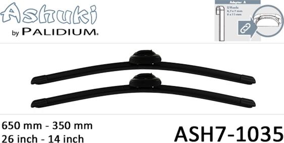 Ashuki ASH7-1035 - Щітка склоочисника autozip.com.ua