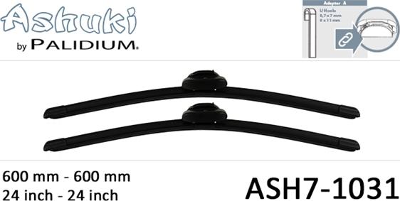 Ashuki ASH7-1031 - Щітка склоочисника autozip.com.ua