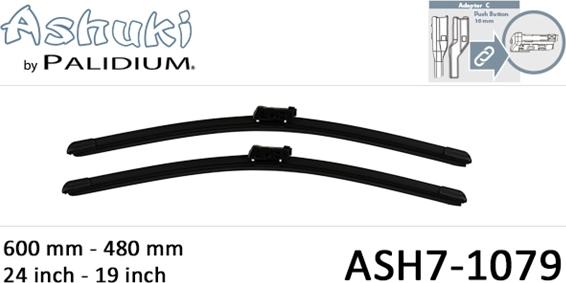 Ashuki ASH7-1079 - Щітка склоочисника autozip.com.ua