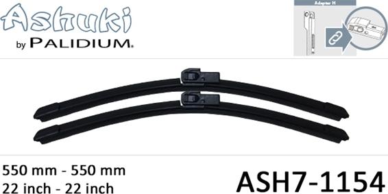 Ashuki ASH7-1154 - Щітка склоочисника autozip.com.ua