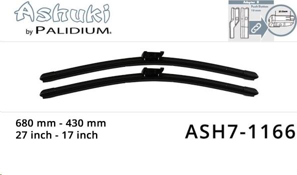 Ashuki ASH7-1166 - Щітка склоочисника autozip.com.ua