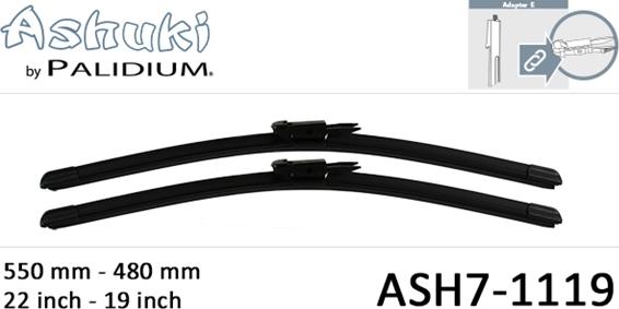 Ashuki ASH7-1119 - Щітка склоочисника autozip.com.ua