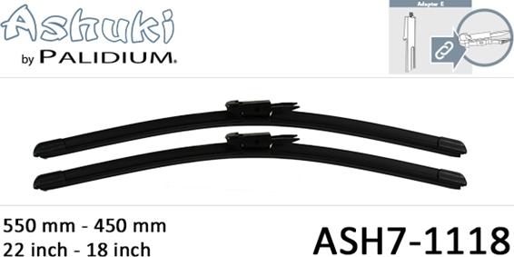 Ashuki ASH7-1118 - Щітка склоочисника autozip.com.ua