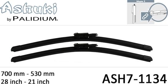 Ashuki ASH7-1134 - Щітка склоочисника autozip.com.ua