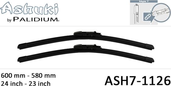 Ashuki ASH7-1126 - Щітка склоочисника autozip.com.ua