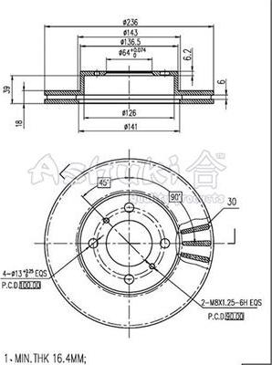 Ashuki C650-10 - Гальмівний диск autozip.com.ua