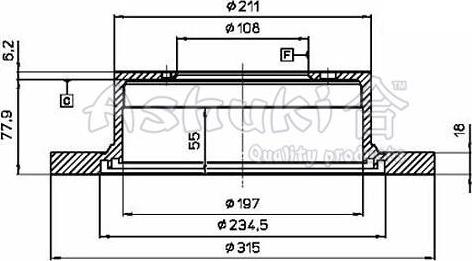 Ashuki C658-01 - Гальмівний диск autozip.com.ua