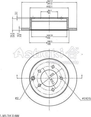 Ashuki C653-17 - Гальмівний диск autozip.com.ua