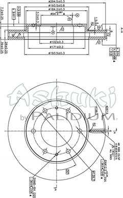 Ashuki C652-59 - Гальмівний диск autozip.com.ua