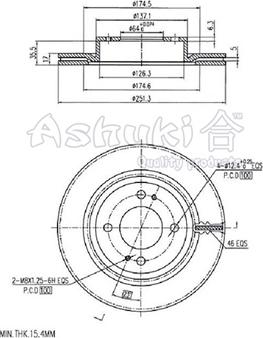 Ashuki C652-58 - Гальмівний диск autozip.com.ua