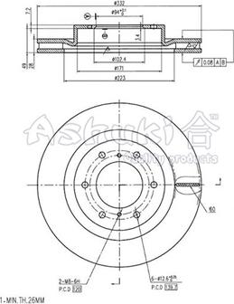 Ashuki C652-35 - Гальмівний диск autozip.com.ua