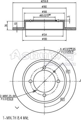 Ashuki C657-12 - Гальмівний диск autozip.com.ua