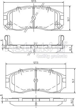 Ashuki C003-01 - Гальмівні колодки, дискові гальма autozip.com.ua