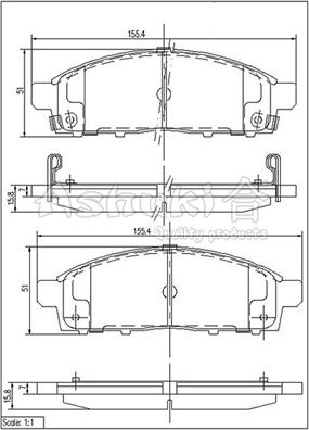 BENDIX BPD1265 - Гальмівні колодки, дискові гальма autozip.com.ua