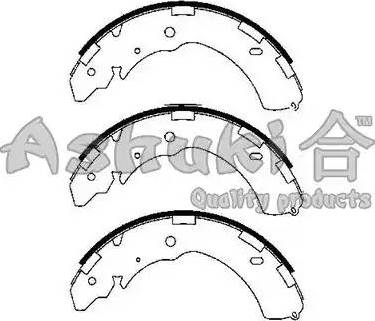 Ashuki C011-07 - Комплект гальм, барабанний механізм autozip.com.ua