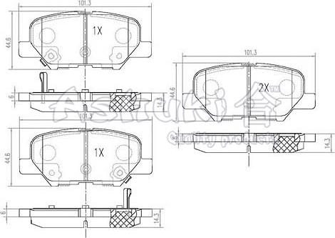 Ashuki C012-09 - Гальмівні колодки, дискові гальма autozip.com.ua