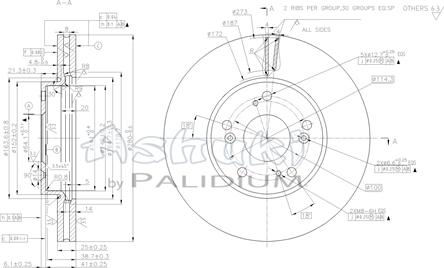 Ashuki H039-65 - Гальмівний диск autozip.com.ua