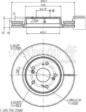 Ashuki H037-78 - Гальмівний диск autozip.com.ua