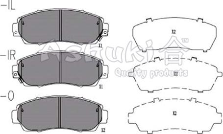 Ashuki H025-96 - Гальмівні колодки, дискові гальма autozip.com.ua