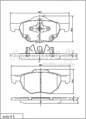 Ashuki H025-60 - Гальмівні колодки, дискові гальма autozip.com.ua