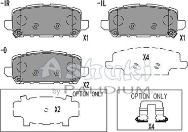 Ashuki H026-44 - Гальмівні колодки, дискові гальма autozip.com.ua