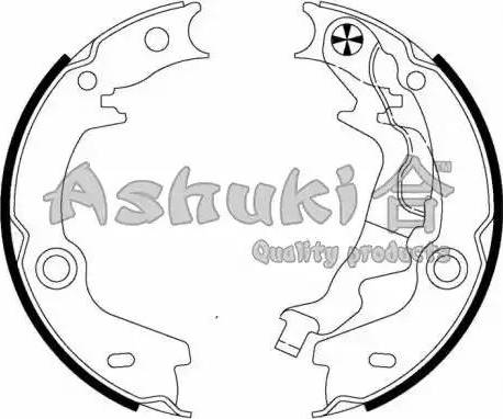 Ashuki HRK12530 - Комплект гальм, ручник, парковка autozip.com.ua