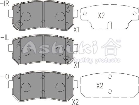 Ashuki I044-08 - Гальмівні колодки, дискові гальма autozip.com.ua