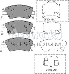 Ashuki I043-26 - Гальмівні колодки, дискові гальма autozip.com.ua