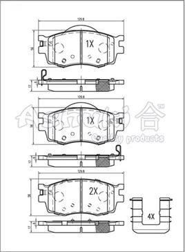 Ashuki I042-60 - Гальмівні колодки, дискові гальма autozip.com.ua