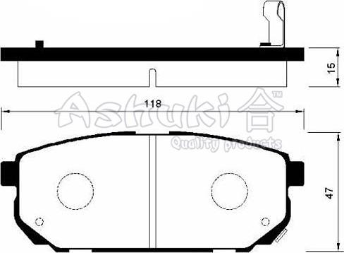 Ashuki I042-20 - Гальмівні колодки, дискові гальма autozip.com.ua