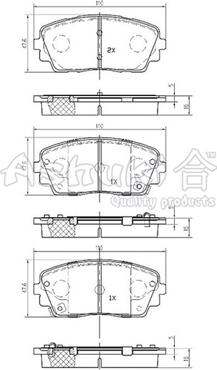 Ashuki I042-75 - Гальмівні колодки, дискові гальма autozip.com.ua